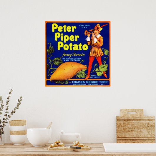 Peter Piper Potato Poster (Keuken)