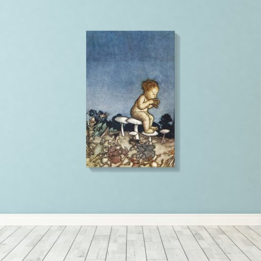 Peter Played Zijne Flute Canvas Afdruk (Insitu (Houten vloer))