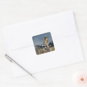 Peter Played Zijne Flute Vierkante Sticker (Envelop)