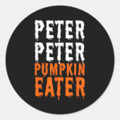 Peter Pumpkin Eater Halloween Costume Couple Manne Ronde Sticker (Voorkant)