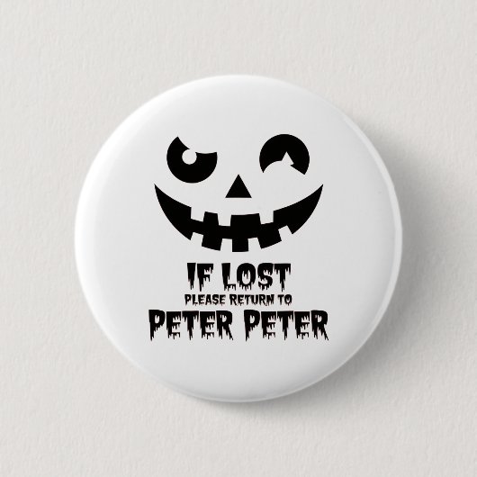 Peter Pumpkin Eater Halloween Couples Costume Ronde Button 5,7 Cm (Voorkant)