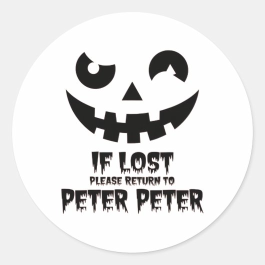 Peter Pumpkin Eater Halloween Couples Costume Ronde Sticker (Voorkant)