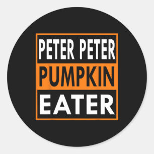 Peter Pumpkin Eater Kostuum voor Koppels - Bijpass Ronde Sticker