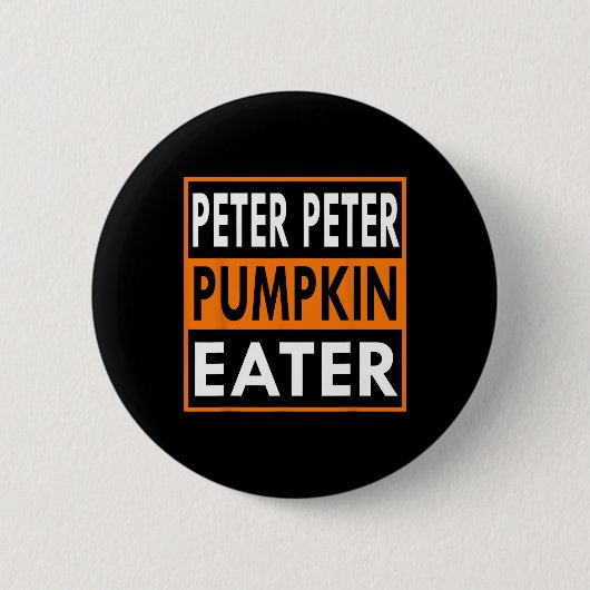 Peter Pumpkin Eater kostuum voor koppels - Matchin Ronde Button 5,7 Cm (Voorkant)