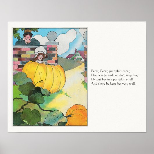 Peter Pumpkin-Eater Moeder Gans Kwekerij Rhyme Poster (Voorkant)