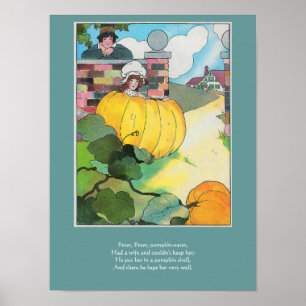 Peter Pumpkin-Eater Moeder Gans Kwekerij Rhyme Poster