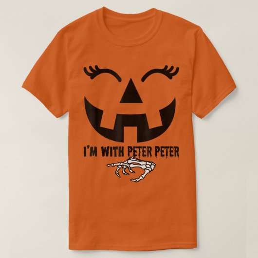Peter Pumpkin Eater Wife Halloween Couple Costume  T-shirt (Design voorkant)