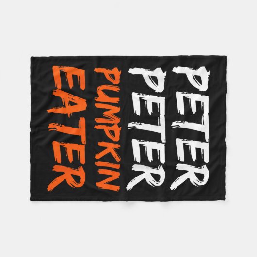 Peter Pumpkin kostuumeter Halloween Fleece Deken (Voorkant (Horizontaal))