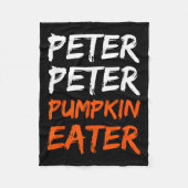 Peter Pumpkin kostuumeter Halloween Fleece Deken (Voorkant)