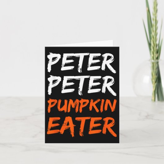 Peter Pumpkin kostuumeter Halloween Kaart (Voorkant)