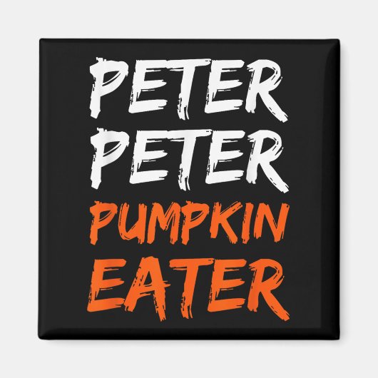 Peter Pumpkin kostuumeter Halloween Magneet (Voorkant)