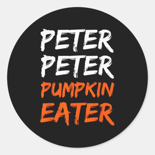 Peter Pumpkin kostuumeter Halloween Ronde Sticker (Voorkant)