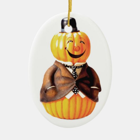 Peter Pumpkin Man Keramisch Ornament (Voorkant)
