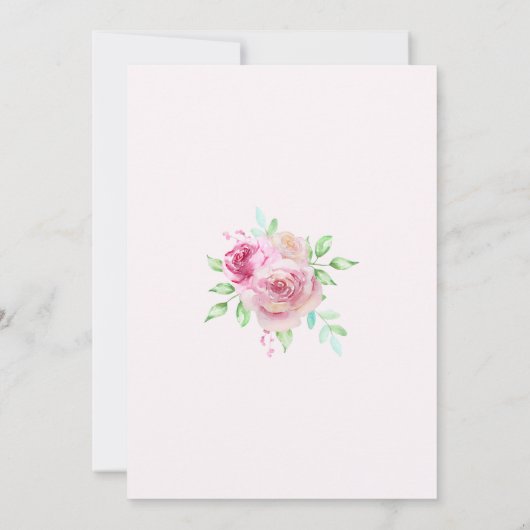 Peter Rabbit | 1e verjaardag roze Kaart (Achterkant)