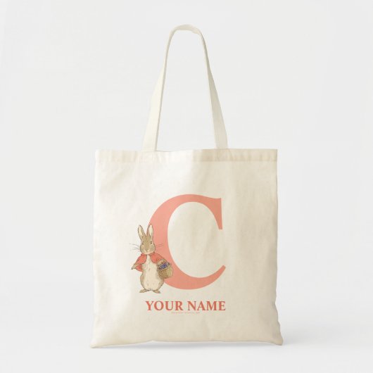 Peter Rabbit | Aangepaste diskette - Letter C Canv Tote Bag (Voorkant)