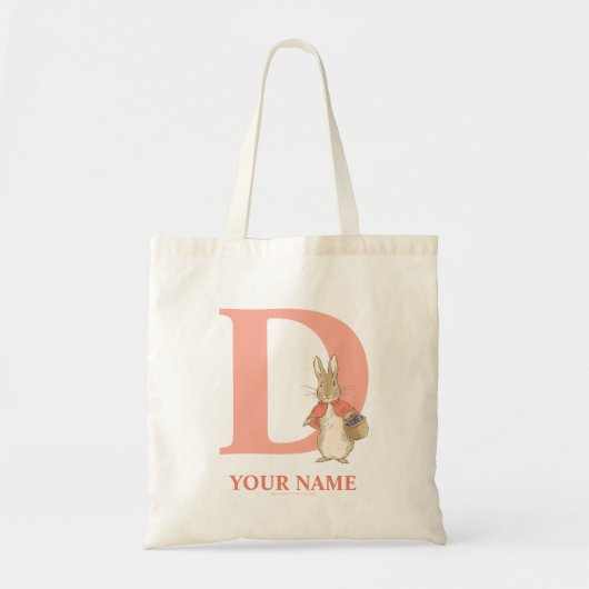 Peter Rabbit | Aangepaste diskette - Letter D-Canv Tote Bag (Voorkant)
