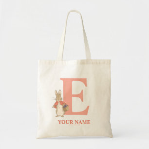 Peter Rabbit   Aangepaste diskette - Letter E-Canv Tote Bag