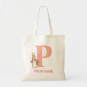 Peter Rabbit | Aangepaste diskette - Letter P Canv Tote Bag (Voorkant)