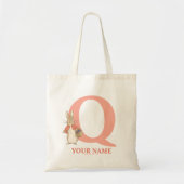 Peter Rabbit | Aangepaste diskette - Letter Q Canv Tote Bag (Voorkant)