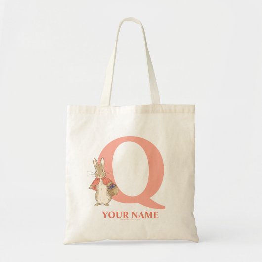 Peter Rabbit | Aangepaste diskette - Letter Q Canv Tote Bag (Voorkant)