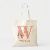 Peter Rabbit | Aangepaste diskette - Letter W-Canv Tote Bag (Voorkant)