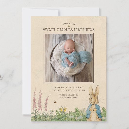 Peter Rabbit | Aankondiging geboorte (Voorkant)