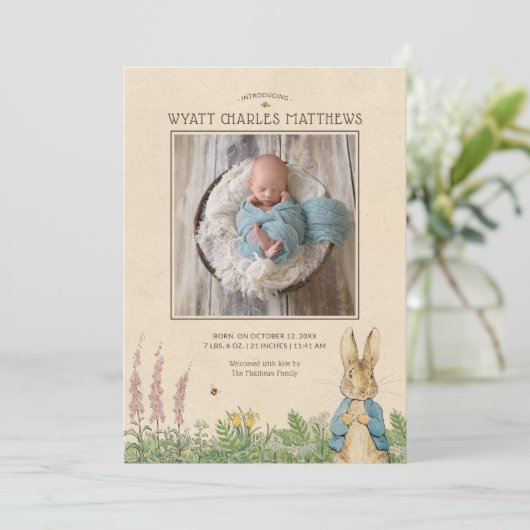 Peter Rabbit | Aankondiging geboorte (Staand voorkant)