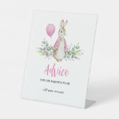 Peter Rabbit Advies Reclamebord Met Voetstuk (Voorkant)