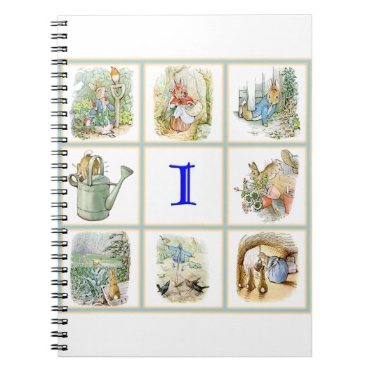 PETER RABBIT-afbeeldingen, voorzien van de letter Notitieboek (Voorkant)