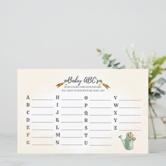 Peter Rabbit | BABY ABC | BABY SHOWER (Staand voorkant)