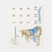 Peter Rabbit | Baby Boy 12 maanden mijlpaal Fleece Deken (Voorkant)
