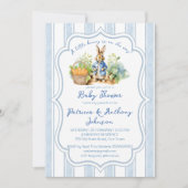 Peter rabbit baby boy baby shower  invitation kaart (Voorkant)