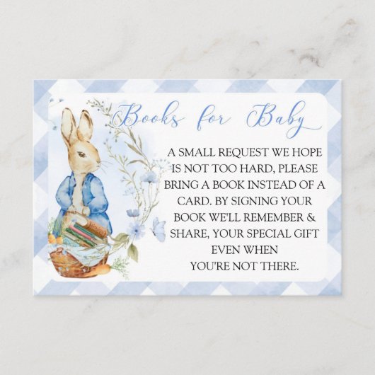 Peter Rabbit Baby Boy - Boeken voor Baby Insert Ka Informatiekaartje (Voorkant)