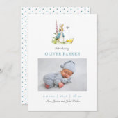 Peter Rabbit Baby Boy foto Geboorteaankondiging Aankondiging (Voorkant / Achterkant)