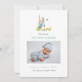 Peter Rabbit Baby Boy foto Geboorteaankondiging Aankondiging
