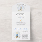 Peter Rabbit Baby Boy Invite + Boeken Kaart (Binnen)