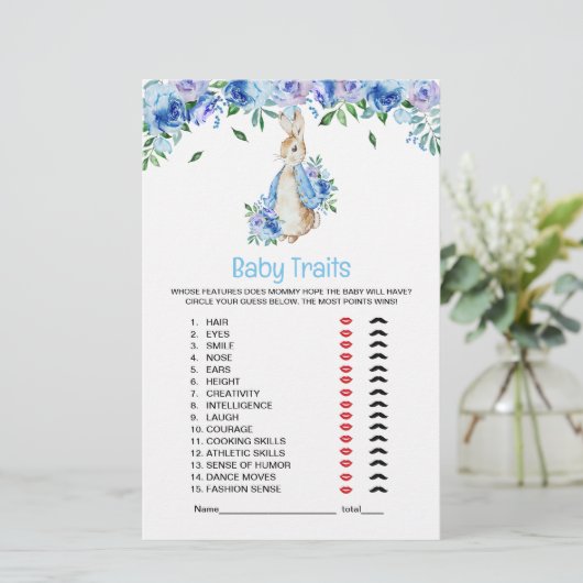 Peter Rabbit Baby Boy trait game (Staand voorkant)