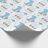 Peter Rabbit Baby Boy's First Birthday Wrapping Cadeaupapier (Hoek)