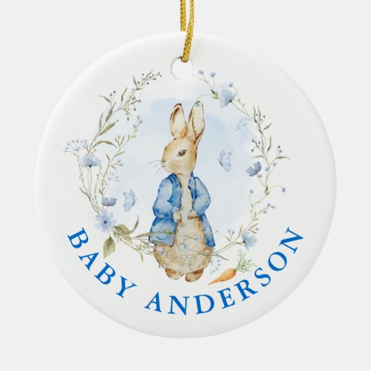 Peter Rabbit Baby Coming Soon Keramisch Ornament (Voorkant)