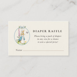 Peter Rabbit Baby douche Luier Raffle Informatiekaartje