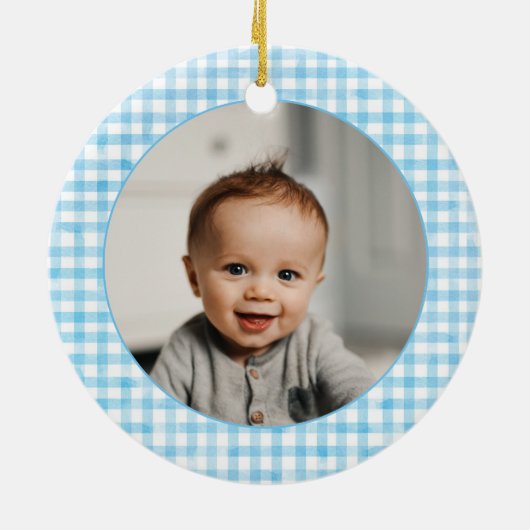 Peter Rabbit Baby Eerste Verjaardag Keramisch Ornament (Achterkant)