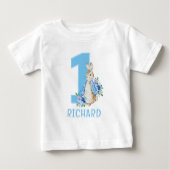 Peter Rabbit Baby First Birthday Baby T-Shirt (Voorkant)