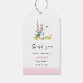 Peter Rabbit Baby Girl Shower dank u Cadeaulabel