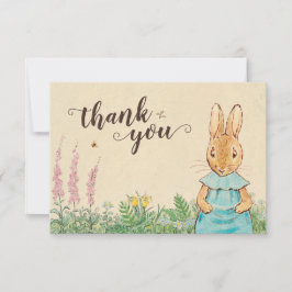Peter Rabbit | Baby Meisje Verjaardag - Dank u Bedankkaart