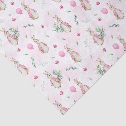 Peter Rabbit Baby Pink Tissuepapier (Detail)