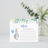 Peter Rabbit Baby shower Advies Kaart (Staand voorkant)