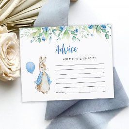 Peter Rabbit Baby shower Advies Kaart