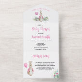 Peter Rabbit Baby shower All In One Uitnodiging (Binnen)