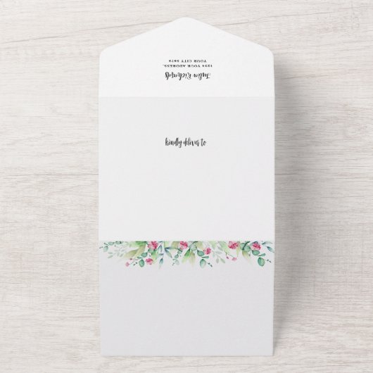 Peter Rabbit Baby shower All In One Uitnodiging (Buitenkant)