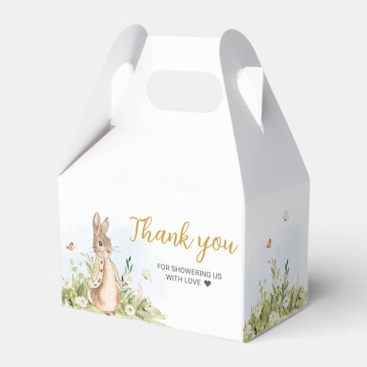Peter Rabbit Baby shower Bedankdoosjes (Achterkant)
